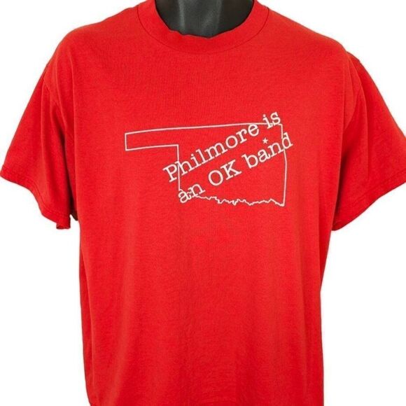 Philmore Is An OK Band T Shirt Vintage 90s Christian Punk Rock Music Oklahoma - Picture 1 of 5